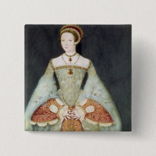 Porträt von Catherine Parr (1512-48), 1545 (Farbe Button