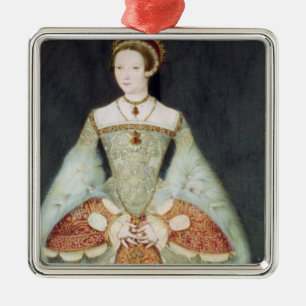 Porträt von Catherine Parr (1512-48), 1545 (Farbe Silbernes Ornament