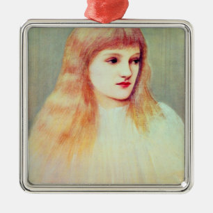 Porträt von Cecily Horner, 1895 Silbernes Ornament