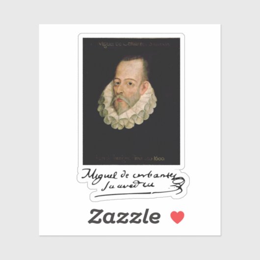 Porträt von Cervantes Aufkleber (Blatt)