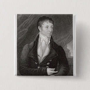 Porträt von Charles Brockden Brown (1771-1810), e Button