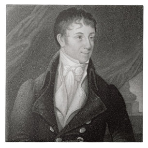Porträt von Charles Brockden Brown (1771-1810), e Fliese