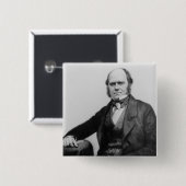 Porträt von Charles Darwin, 1854 Button (Vorne & Hinten)