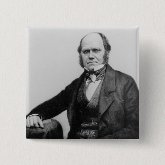 Porträt von Charles Darwin, 1854 Button (Vorderseite)