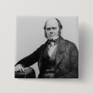 Porträt von Charles Darwin, 1854 Button