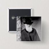Porträt von Charles Darwin 1881 Button (Vorne & Hinten)