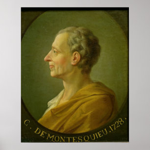 Porträt von Charles de Montesquieu Poster