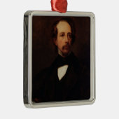 Porträt von Charles Dickens 1855 Silbernes Ornament (Rechts)