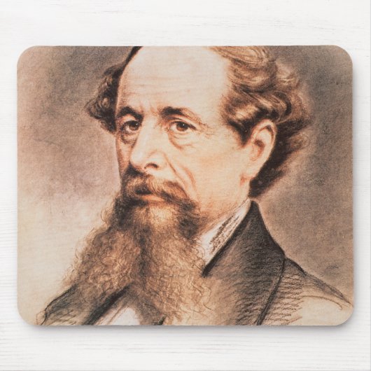 Porträt von Charles Dickens, 1869 Mousepad (Vorne)