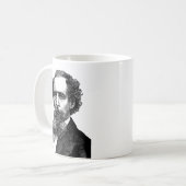 Porträt von Charles Dickens Kaffeetasse (Vorderseite Links)