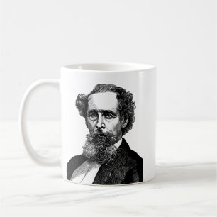 Porträt von Charles Dickens Kaffeetasse