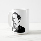 Porträt von Charles Dickens Kaffeetasse (Vorderseite Links)