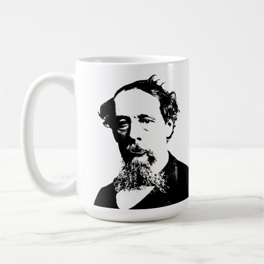 Porträt von Charles Dickens Kaffeetasse (Links)