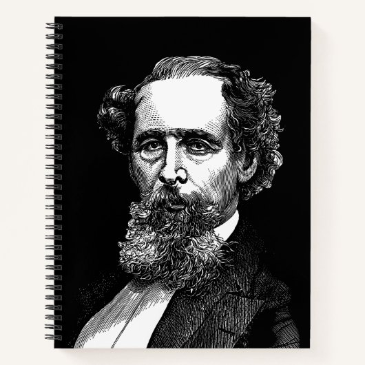 Porträt von Charles Dickens Notizblock (Vorderseite)