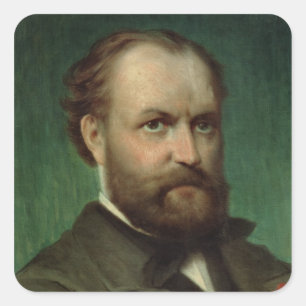 Porträt von Charles Gounod Quadratischer Aufkleber