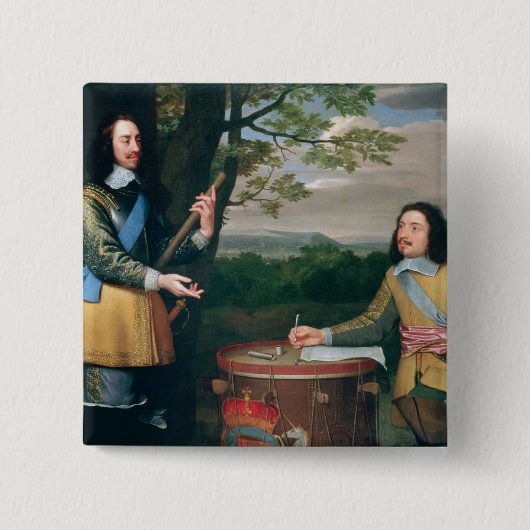 Porträt von Charles I und Sir Edward Walker Button (Vorderseite)