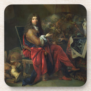 Porträt von Charles Le Brun (1619-90) 1686 (Öl a Untersetzer