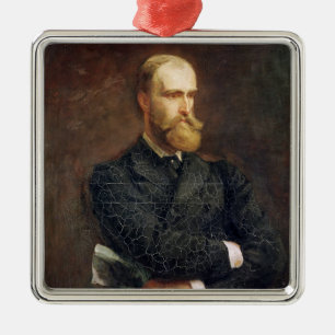 Porträt von Charles Stewart Parnell 1892 Silbernes Ornament