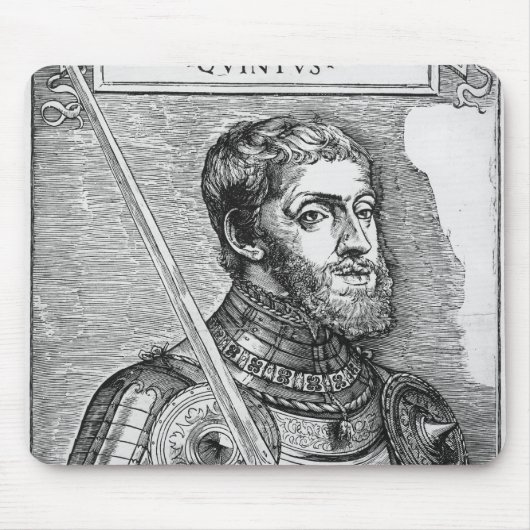 Porträt von Charles V, heiliger römischer Kaiser Mousepad (Vorne)