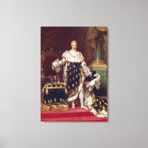 Porträt von Charles X in den Krönungs-Roben, 182 Leinwanddruck