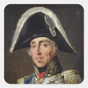 Porträt von Charles X Quadratischer Aufkleber