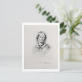 Porträt von Charlotte Bronte, graviert von Postkarte (Stehend Vorderseite)
