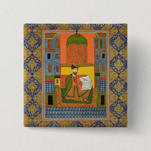 Porträt von Chota Rustaveli (c.1172-c.1216) Button (Vorderseite)