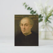 Porträt von Christoph Kolumbus Postkarte (Stehend Vorderseite)