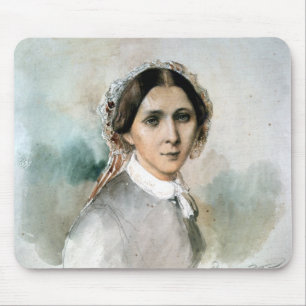 Porträt von Clara Schumann 1853 Mousepad