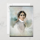 Porträt von Clara Schumann 1853 Postkarte (Vorne/Hinten)