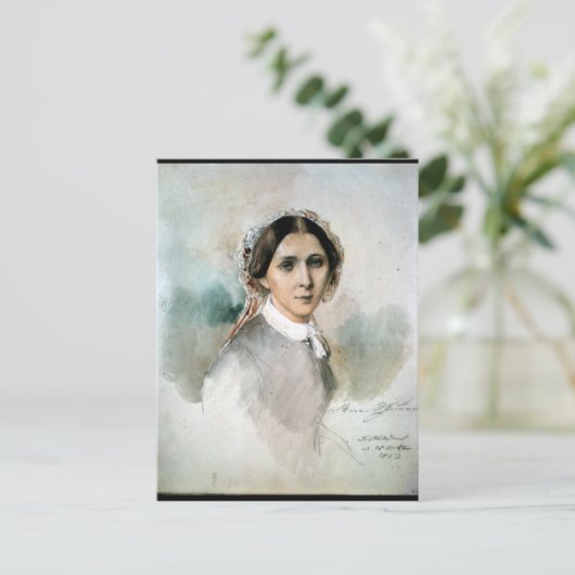 Porträt von Clara Schumann 1853 Postkarte (Stehend Vorderseite)