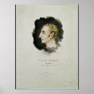 Porträt von Claude Henri de Rouvroy Poster