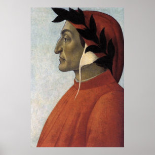 Porträt von Dante Plakat