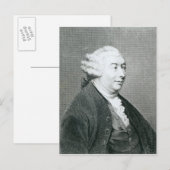 Porträt von David Hume Postkarte (Vorne/Hinten)