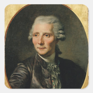 Porträt von De Pierres Augustin Caron Quadratischer Aufkleber