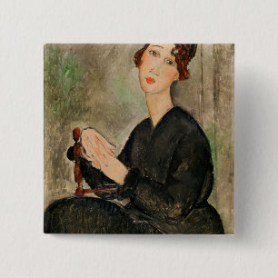 Porträt von Dedie Hayden, 1918 Button