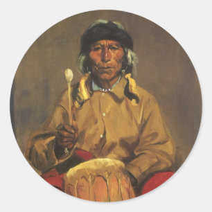 Porträt von Dieguito Roybal von Robert Henri Runder Aufkleber