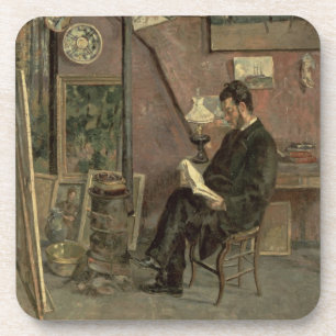 Porträt von Doktor Martinez, 1878 (Öl auf Getränkeuntersetzer