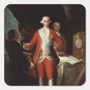 Porträt von Don Jose Monino y Redondo I Quadratischer Aufkleber