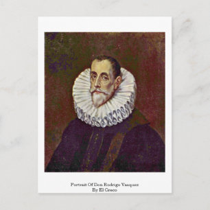 Porträt von Don Rodrigo Vasquez von El Greco Postkarte