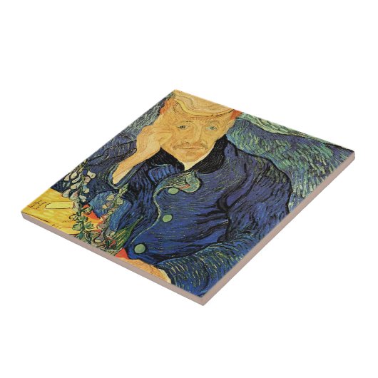 Porträt von Dr. Gachet von Vincent van Gogh Fliese (Seite)