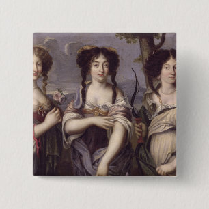 Porträt von drei von Nichten des Kardinals Button