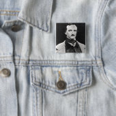 Porträt von Edgar Allan Poe Button (Beispiel)