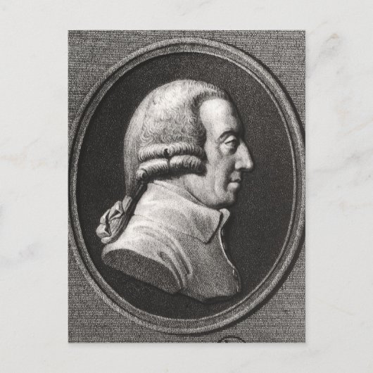 Porträt von einem Medaillon von Adam-Smith Postkarte (Vorderseite)