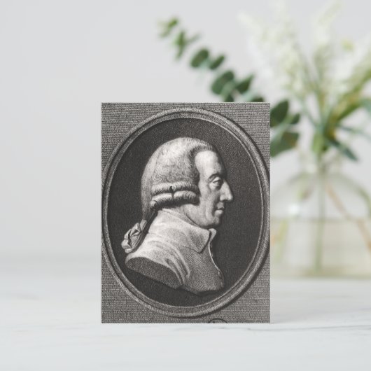 Porträt von einem Medaillon von Adam-Smith Postkarte (Stehend Vorderseite)