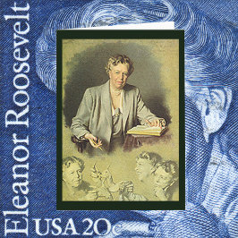 Porträt von Eleanor Roosevelt Karte