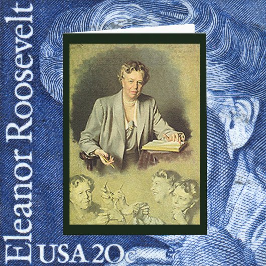 Porträt von Eleanor Roosevelt Karte