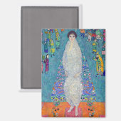 Porträt von Elisabeth Lederer, Gustav Klimt Magnet (Vorderseite/Rückseite)