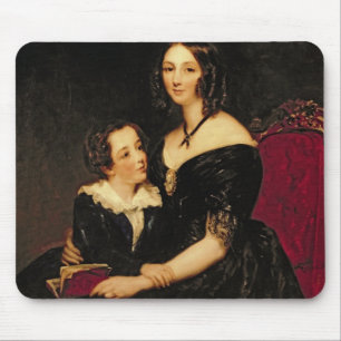 Porträt von Eliza Boardman und ihr Sohn, Robert, Mousepad