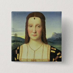Porträt von Elizabeth Gonzaga, c.1504 (Öl auf Button